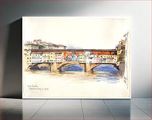 Πίνακας, Ponte Vecchio, Florence by George Elbert Burr