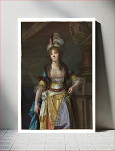 Πίνακας, Portrait of a Lady in Turkish Fancy Dress by Jean Baptiste Greuze