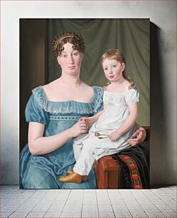 Πίνακας, Portrait of a Noblewoman Sophie Hedvig Løvenskiold and her Three-Year-Old Daughter by C.W. Eckersberg
