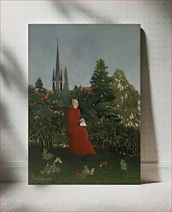 Πίνακας, Portrait of a Woman in a Landscape (Portrait de femme dans un paysage) by Henri Rousseau