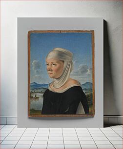 Πίνακας, Portrait of a Woman, Possibly a Nun of San Secondo; (verso) Scene in Grisaille by Jacometto (Jacometto Veneziano)