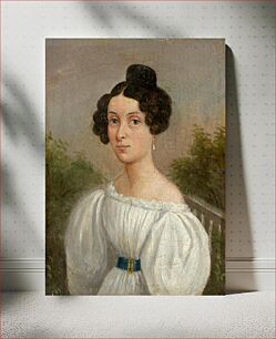 Πίνακας, Portrait of a young woman in a white dress, Jozef Czauczik