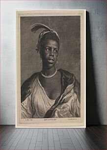 Πίνακας, Portrait of an African woman with pearl necklace by Cornelis Van Dalen