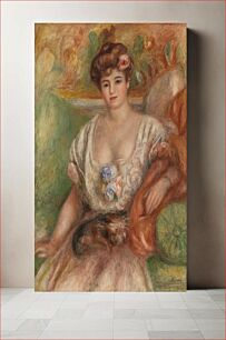 Πίνακας, Portrait of Misia Sert (Jeune femme au griffon) by Pierre Auguste Renoir