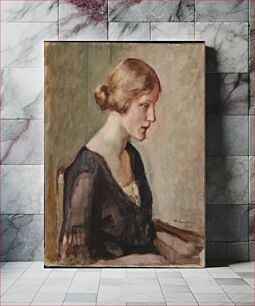 Πίνακας, Portrait of miss barbara lagerborg, 1925, by Magnus Enckell