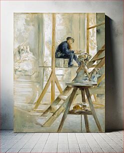Πίνακας, Portrait of rodin in his studio, 1889, by Allan Österlind