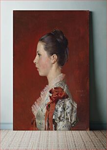Πίνακας, Portrait of the artist's sister annie edelfelt, 1883, by Albert Edelfelt
