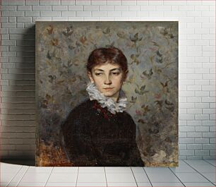 Πίνακας, Portrait of the artist ́s sister miss hilda wiik, 1880, Maria Wiik