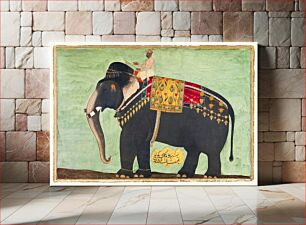 Πίνακας, Portrait of the Elephant 'Alam Guman (1640), vintage elephant illustration