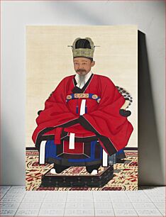 Πίνακας, Portrait of Yi Haeung (1820-1898) vintage Korean painting