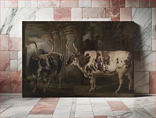 Πίνακας, Portraits of Two Extraordinary Oxen, the Property of the Earl of Powis