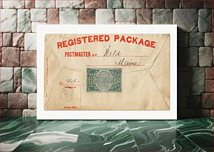 Πίνακας, Post Office registry seal cover (1872) envelope
