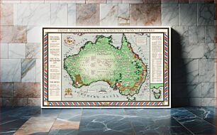 Πίνακας, Poster "A Map of Australia" (1930) by MacDonald Gil