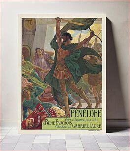 Πίνακας, Poster by Georges Rochegrosse for René Fauchois and Gabriel Fauré's Pénélope, used for the Paris première at the Théâtre des Champs-Elysées which premièred on 10 May 1913