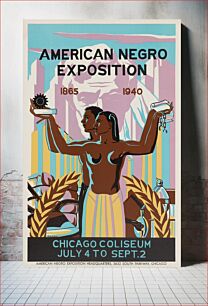 Πίνακας, Poster for the American Negro Exposition in Chicago (1940) illustration by Robert Savon Pious