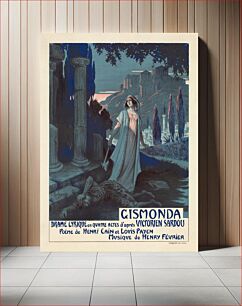 Πίνακας, Poster for the Paris première of Gismonda by Henry Février, with lyrics by Henri Cain and Louis Payen after Victorien Sardou. Lithograph, 0.920 x 0.690 m, printed by Imp. Maquet (Paris)