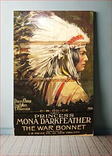 Πίνακας, Poster of the 1914 movie The War Bonnet