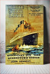 Πίνακας, Poster of the White Star Line showing RMS Titanic