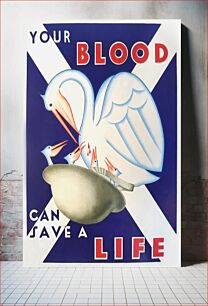 Πίνακας, Poster The Scottish National Blood Transfusion Association (1944) chromolithograph art by Krzysztof M. Munnich