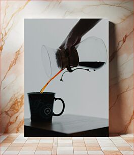 Πίνακας, Pouring Coffee into a Mug Ρίχνοντας καφέ σε μια κούπα