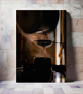 Πίνακας, Pouring Coffee Ρίχνοντας Καφέ
