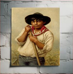 Πίνακας, Powley: Young Man Hoeing Corn by Grace Hudson