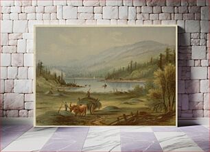 Πίνακας, Prang's gems of American scenery no. 4 - Pemigewasset and Baker River Valley, six views - Loon Pond by Robert D. Wilkie