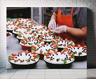 Πίνακας, Preparation of Strawberry Desserts Προετοιμασία επιδορπίων με φράουλα