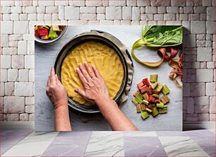 Πίνακας, Preparing Rhubarb Pie Προετοιμασία Ραβανόπιτας