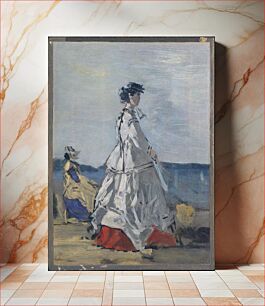 Πίνακας, Princess Pauline Metternich (1836–1921) on the Beach by Eugène Boudin