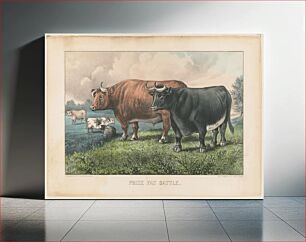 Πίνακας, Prize fat cattle between 1856 and 1907 by Currier & Ives