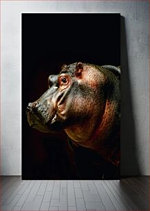 Πίνακας, Profile of a Hippopotamus Προφίλ ενός Ιπποπόταμου