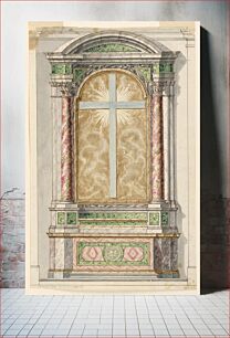 Πίνακας, Project for a cross-altar: intended to be executed primarily with colored marbles