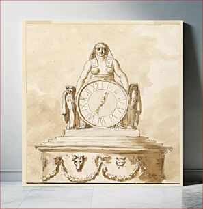 Πίνακας, Project for a slightly varied suggestion for the upper part of the pedestal and the figure with the dial in 1938-88-2109