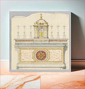 Πίνακας, Project for an altar: intended to be executed with colored marble and gilded bronze