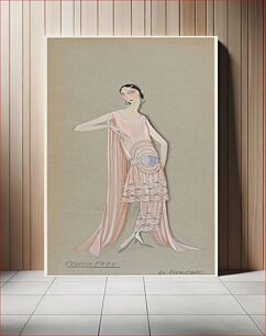 Πίνακας, Projet de robe, février 1924 : la sirène. Gouache et encre. Paris, musée Carnavalet