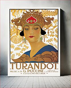 Πίνακας, Promotional poster for Giacomo Puccini's opera "Turandot" (1926) chromolithograph art by Leopoldo Metlicovitz