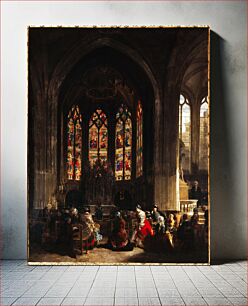 Πίνακας, Prosper Lafaye's The Chapel of the Virgin at the Eglise Saint Gervais Paris (1860)