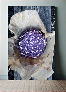 Πίνακας, Purple Cabbage on Parchment Μωβ λάχανο σε περγαμηνή