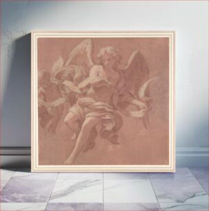 Πίνακας, Putto and Angel Holding a Banderole by Antonio Franchi