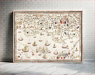 Πίνακας, 清 佚名 台南地區荷蘭城堡 Forts Zeelandia and Provintia and the City of Tainan (ca. 1900s) by anonymous
