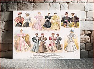 Πίνακας, Quarterly report of metropolitan fashions. Summer (1895), Victorian era women's fashion illustration