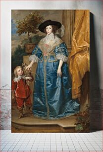 Πίνακας, Queen Henrietta Maria with Sir Jeffrey Hudson (1633) by Sir Anthony van Dyck
