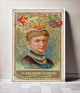 Πίνακας, Queen of Denmark, from World's Sovereigns series (N34) for Allen & Ginter Cigarettes