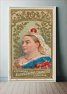 Πίνακας, Queen of England, from World's Sovereigns series (N34) for Allen & Ginter Cigarettes