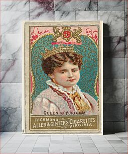 Πίνακας, Queen of Portugal, from World's Sovereigns series (N34) for Allen & Ginter Cigarettes