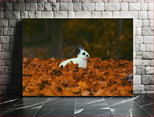 Πίνακας, Rabbit in Autumn Leaves Κουνέλι σε Φθινοπωρινά Φύλλα