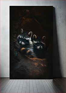 Πίνακας, Raccoons in the Dark Ρακούν στο σκοτάδι