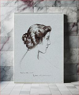 Πίνακας, Rachel marinontpart of a sketchbook, by Albert Edelfelt