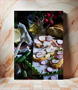 Πίνακας, Radish and Butter Snacks Σνακ με ραπανάκι και βούτυρο